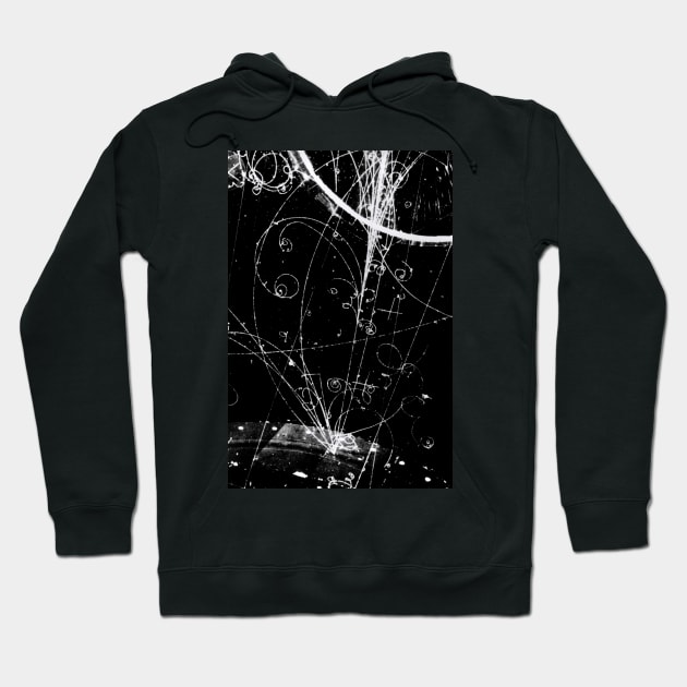 Subatomic particle tracks (A138/0122) Hoodie by SciencePhoto